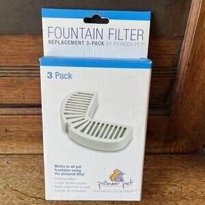 NEW Pioneer Pet Fountain Replacement Water Filters 3 Pack Part 3002 Dog Cat Q88